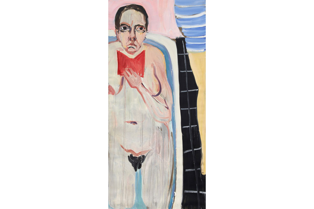 Chantal Joffe reading in the bath