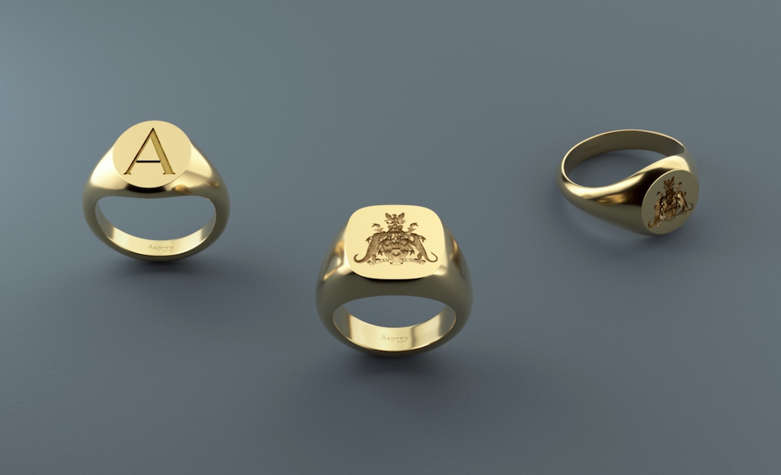 Asprey signet rings