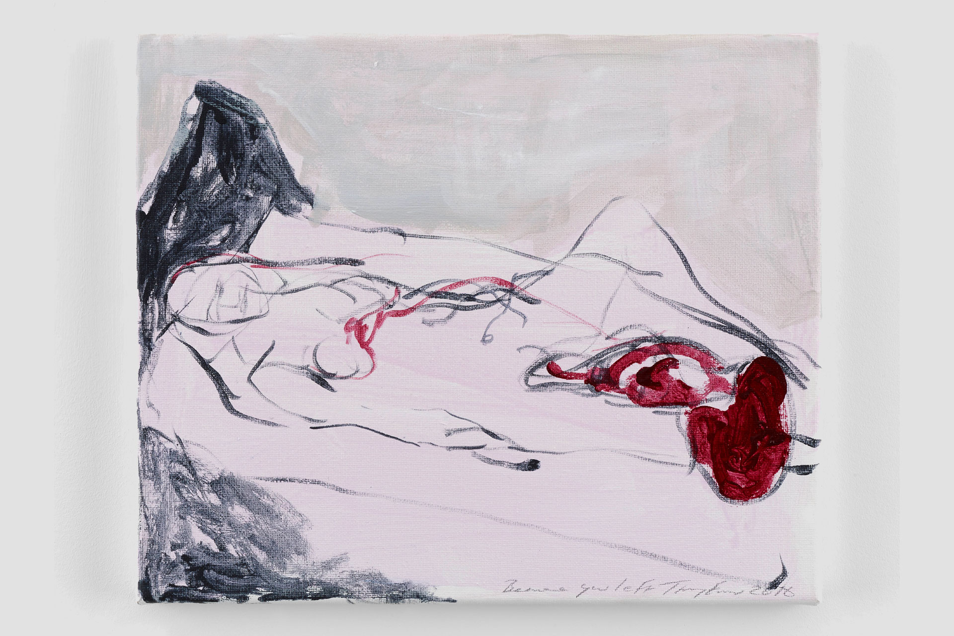 Tracey Emin, Because you left, 2016. Acrylic on canvas, 25.2 x 30.3 cm. Private collection © Tracey Emin. All rights reserved, DACS 2020