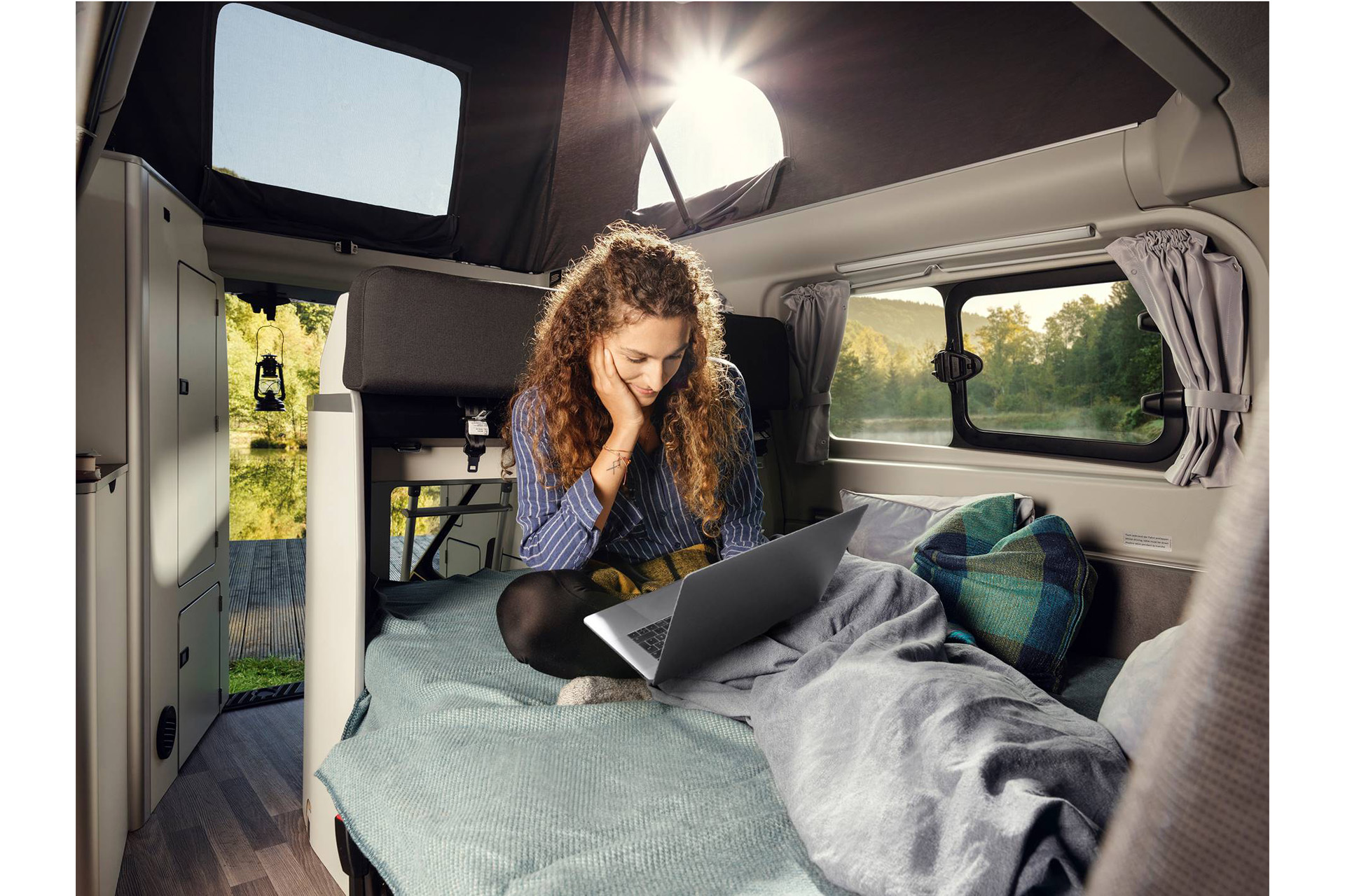 Inside the Ford Nugget campervan