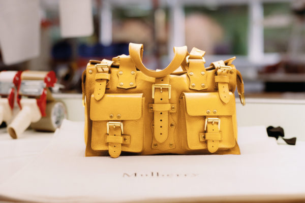 Yellow leather bag