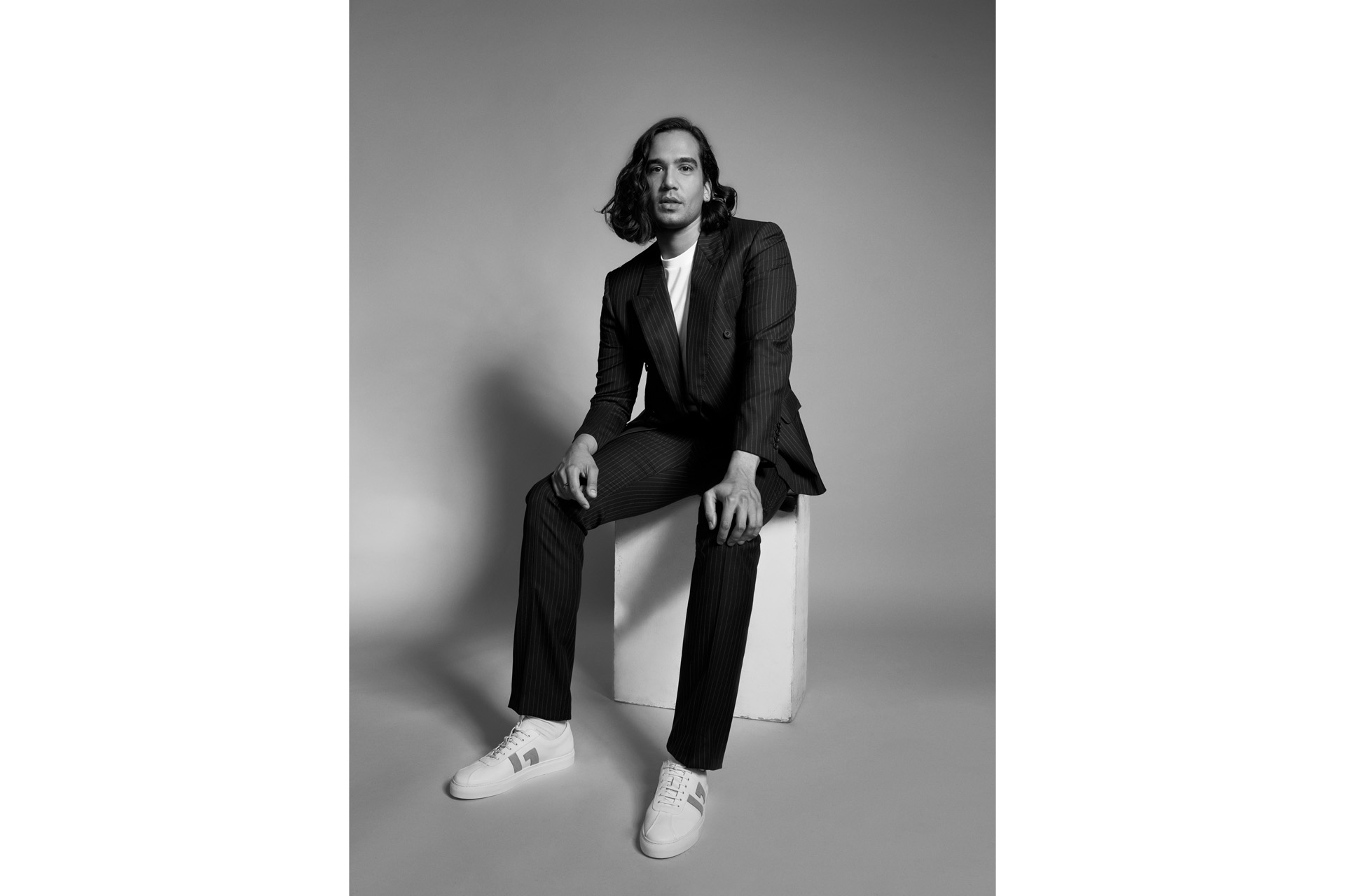 black and white shot of Nathaniel Curtis