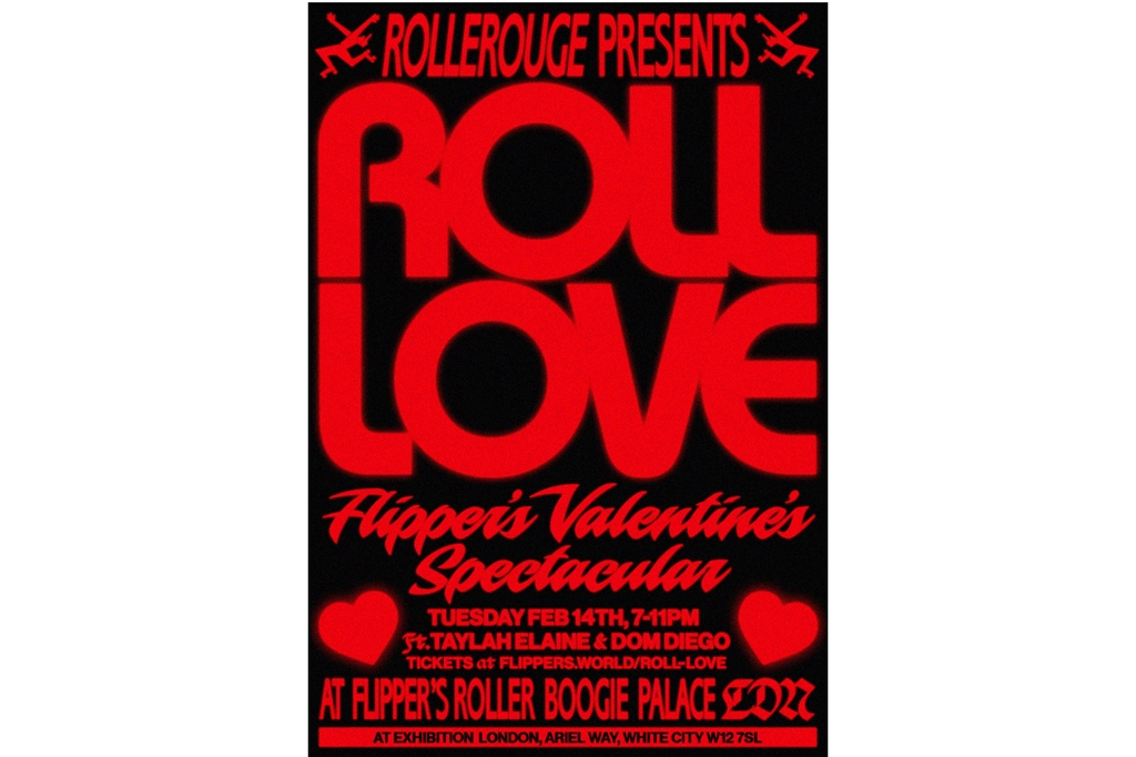 A poster for Flipper's Roll Love party