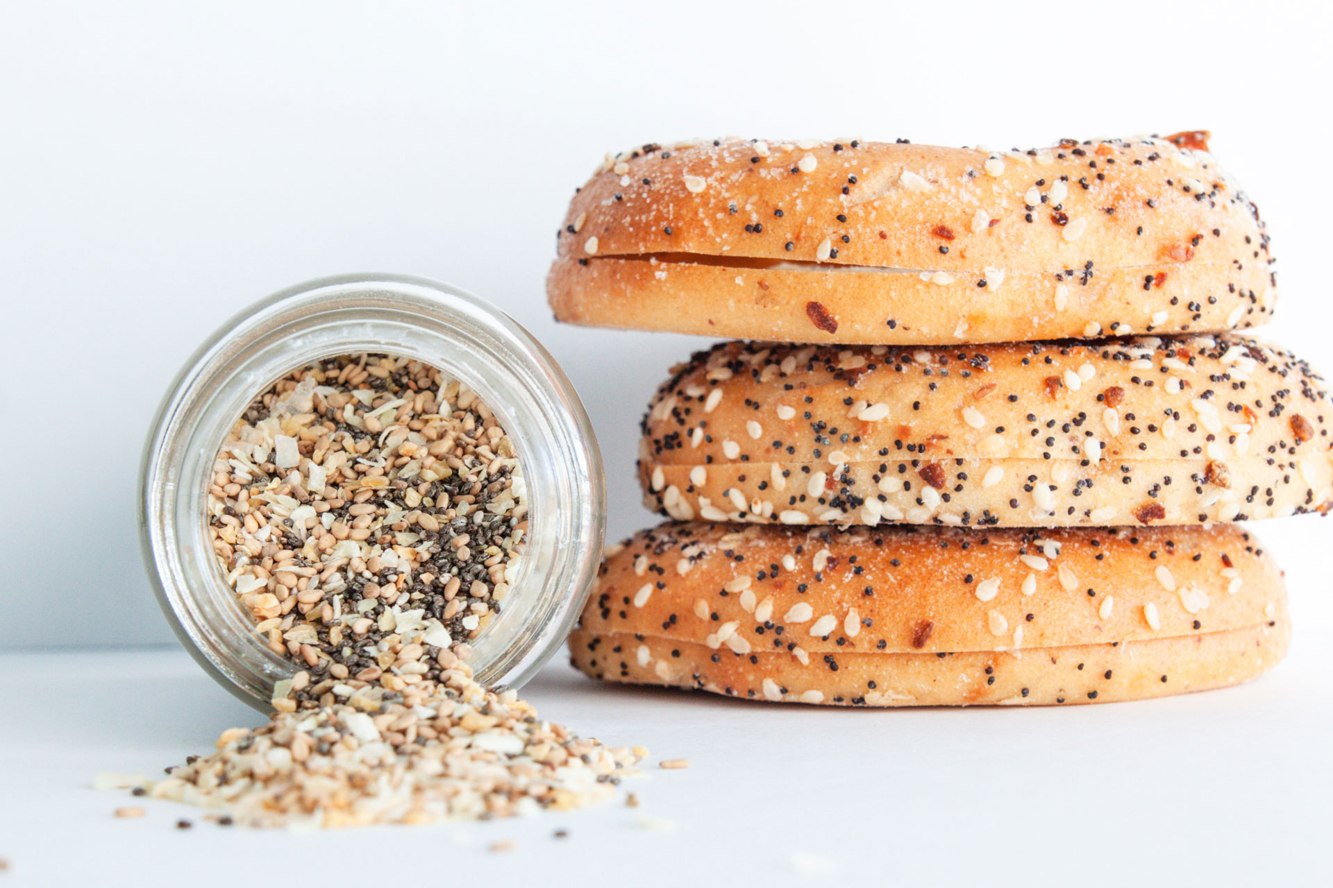 Bagels with sesame seeds