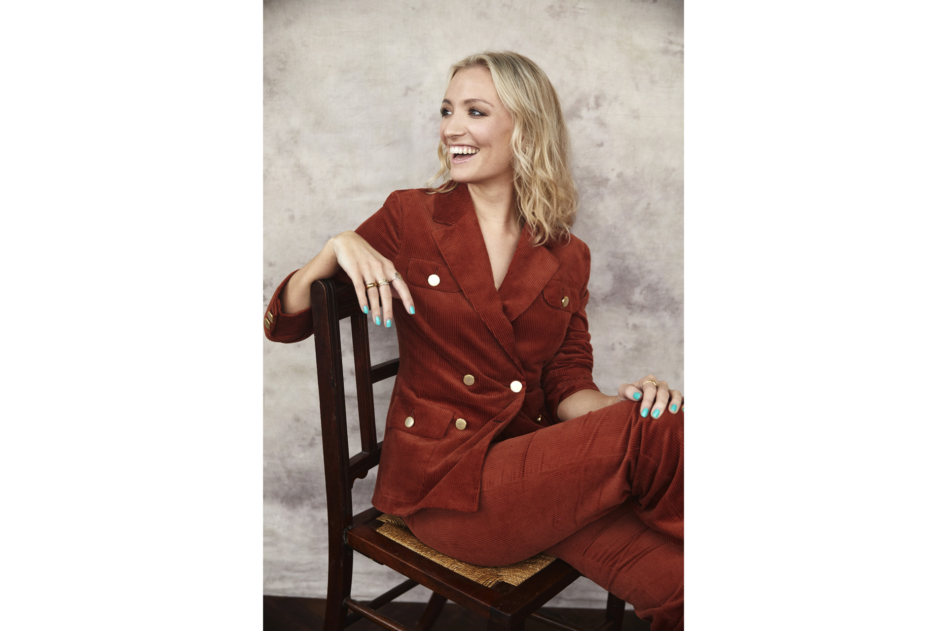 Hayley Morris on a chair