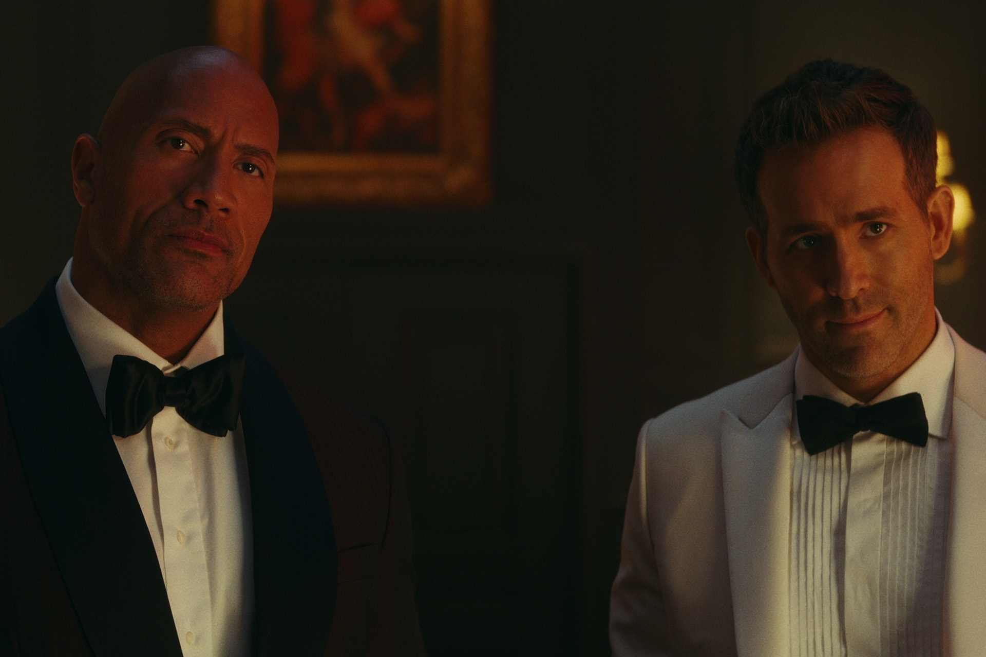 A scene from Netflix film, Red Notice