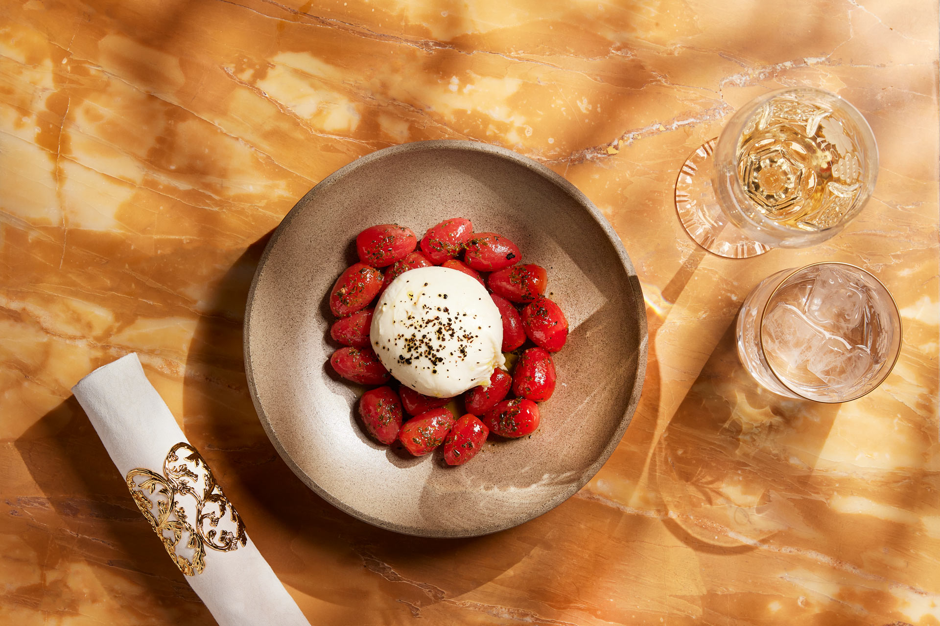 Burrata at Bacchanalia