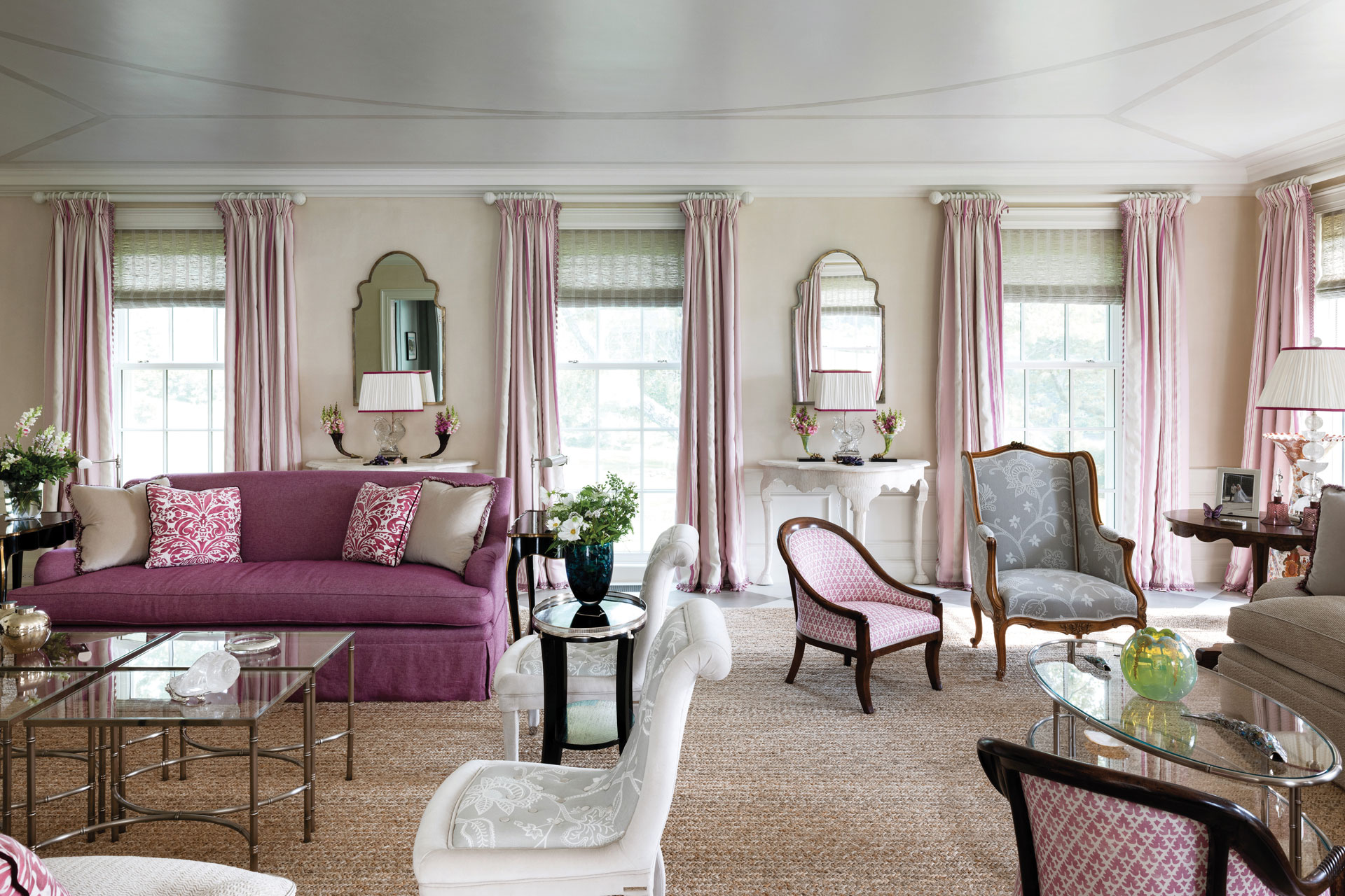 A living room from A House in Maine, decorated by Nina Campbell