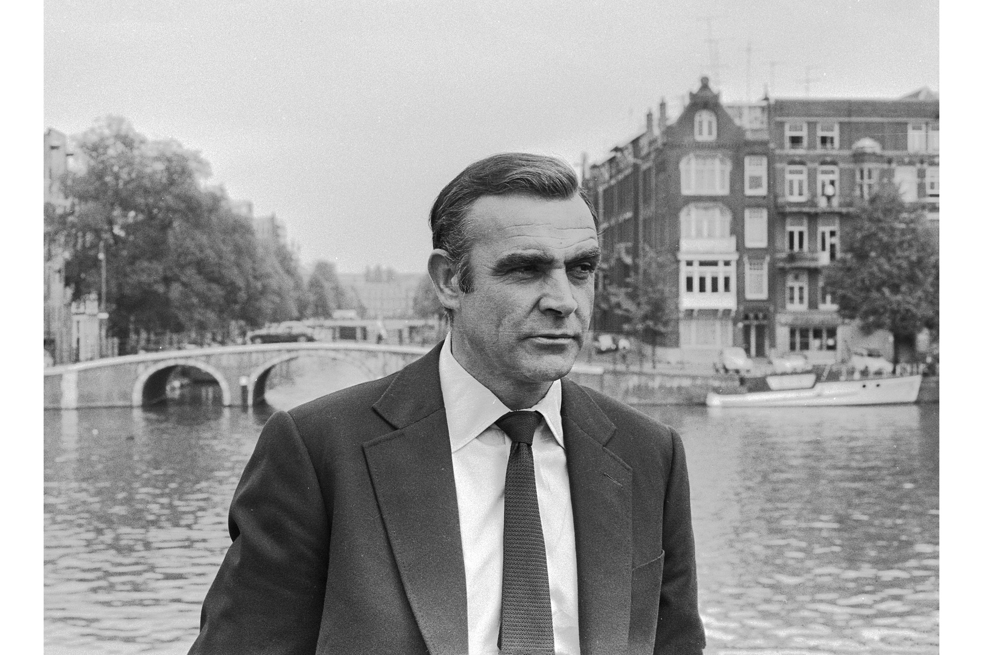 Sean Connery shooting the James Bond movie "Diamonds are Forever" in Amsterdam, the Netherlands