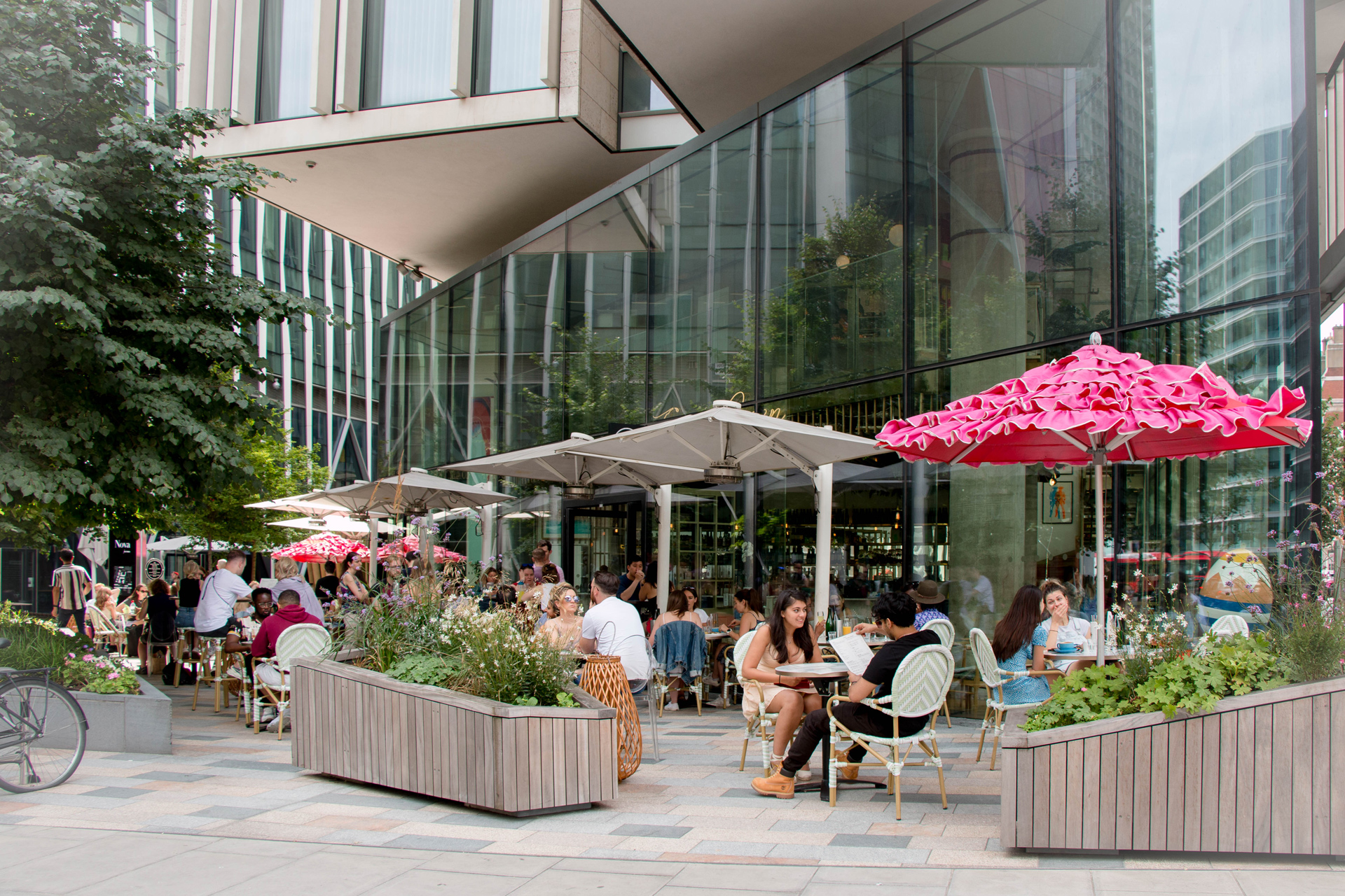 Courtyard at Timmy Green restaurant in Victoria