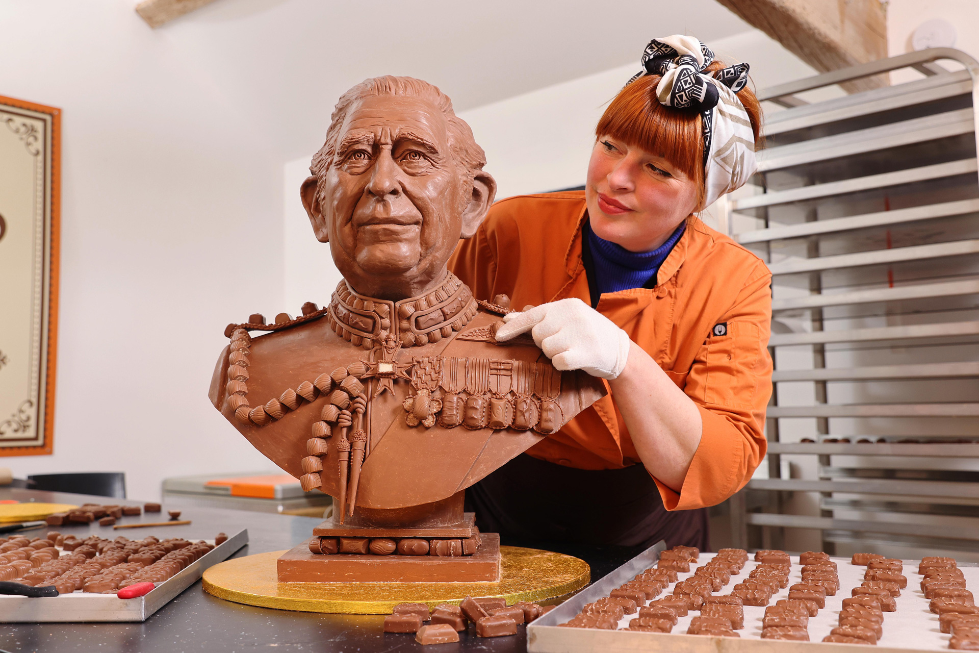 A Life-Sized Chocolate Bust of King Charles Has Been Unveiled