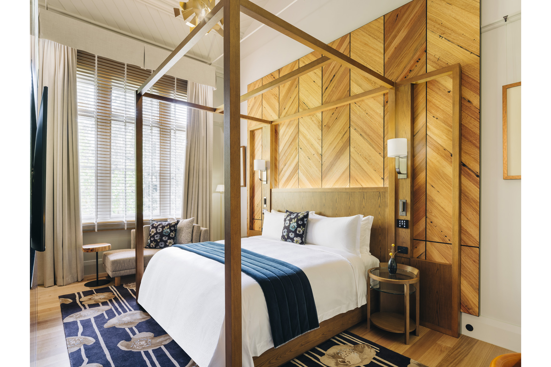 The bed in the St David's Park Suite