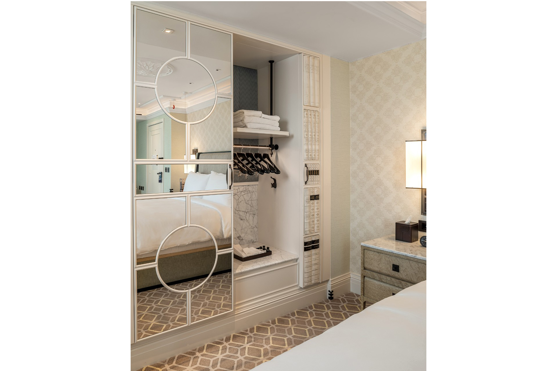 The wardrobe in a King Premium Accessible Room at Great Scotland Yard Hotel