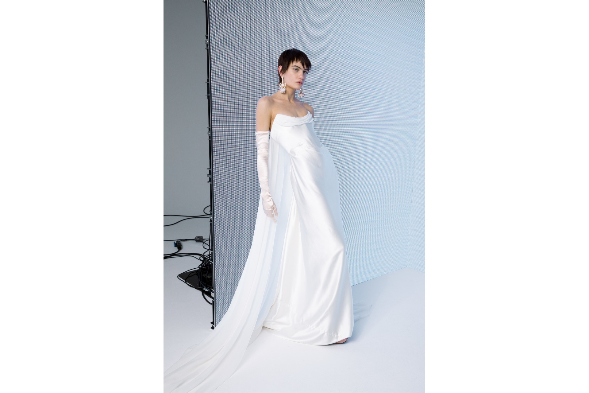 Woman in white wedding dress