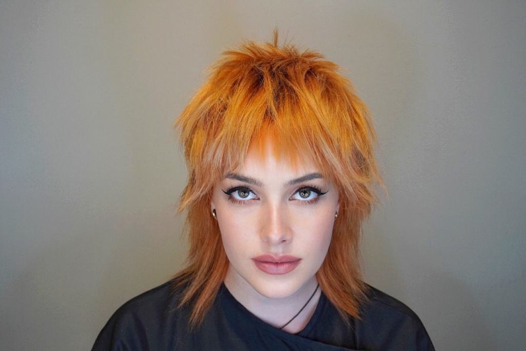 Woman with copper hair