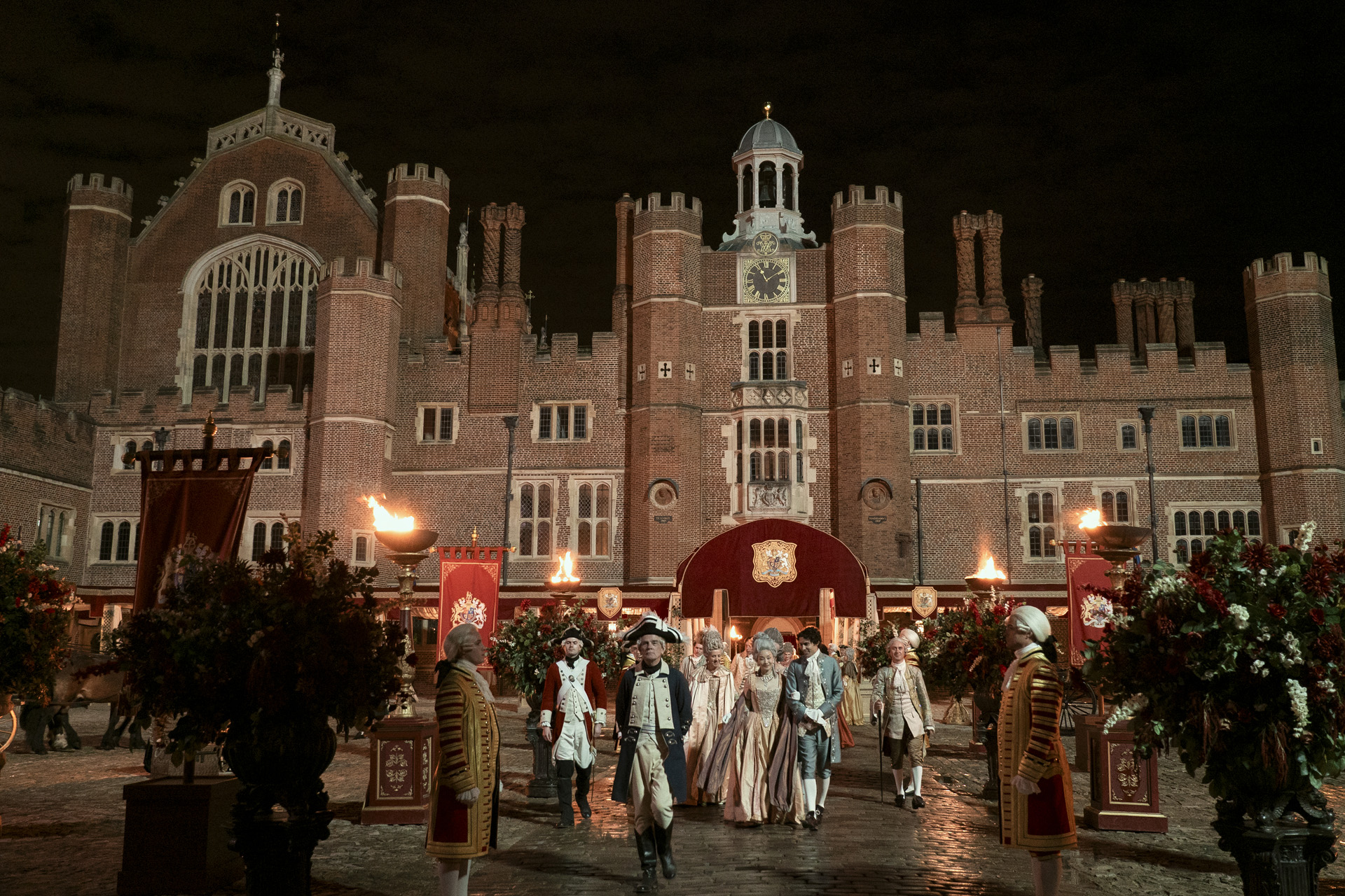 Hampton Court Palace in Queen Charlotte: A Bridgerton Story