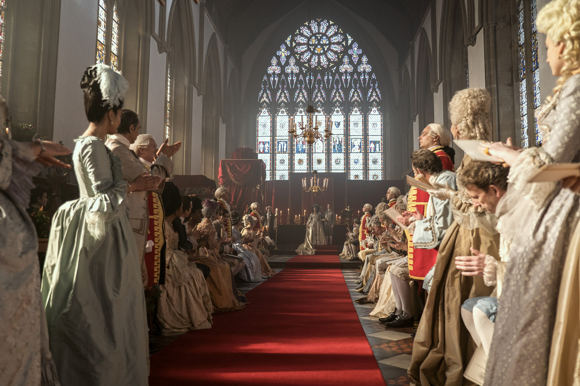 The wedding in Queen Charlotte was filmed at Merton College in Oxford