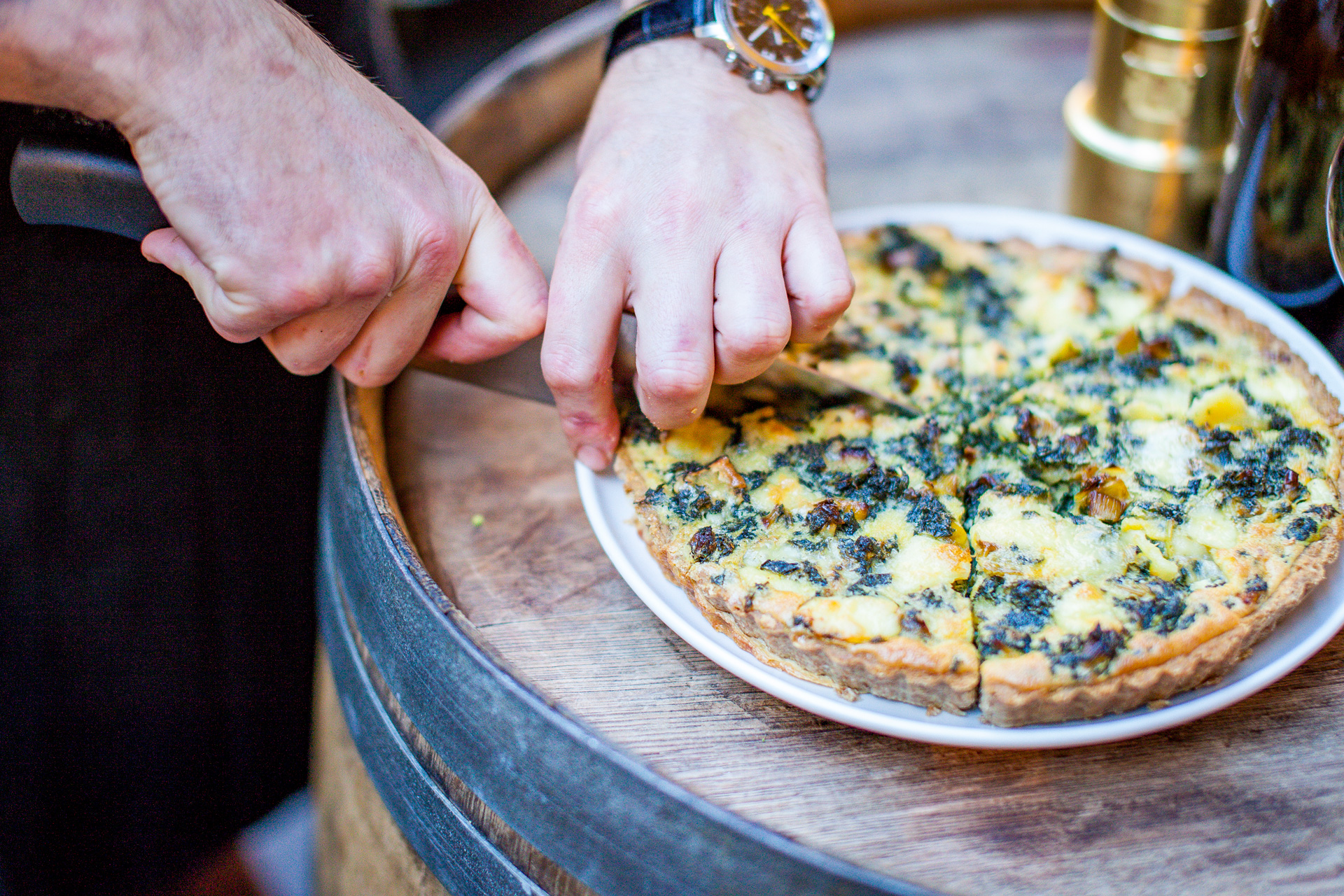 Nettle and Cornish yarg tart