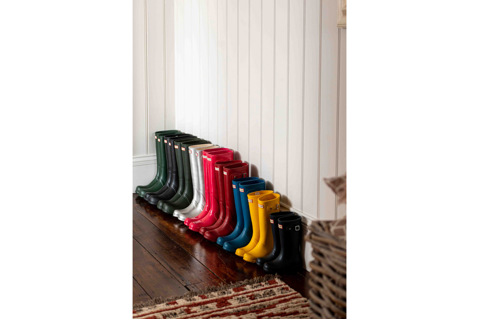 A line of wellies