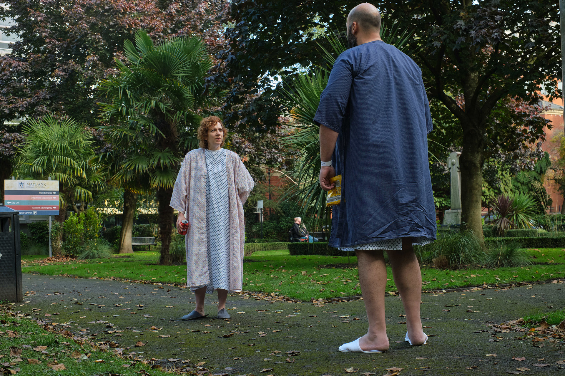 Anna [Katherine Parkinson] and Sam [Youssef Kerkour] in Significant Other.