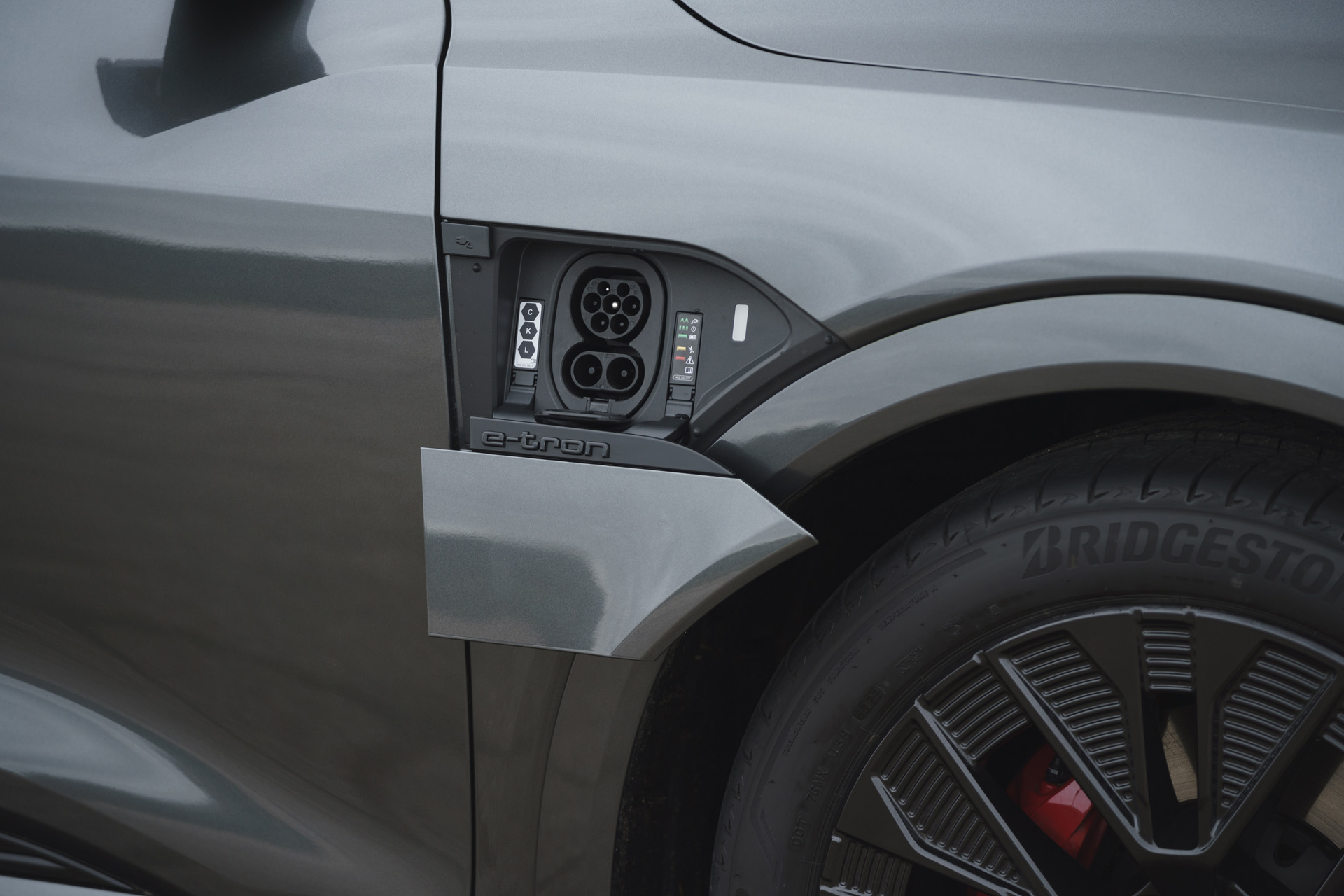 Close up to the charging port