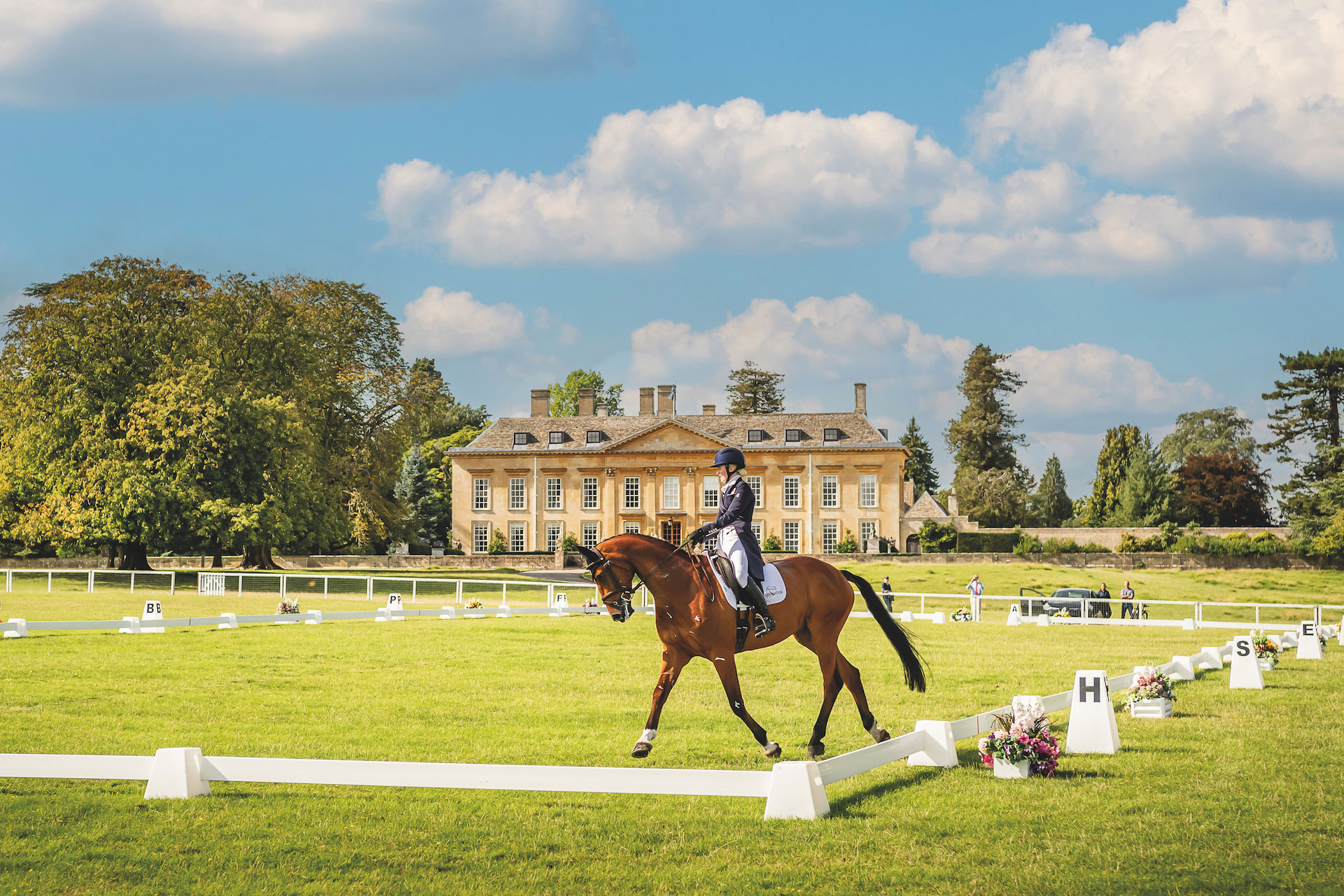 Dressage test at Cornbury Horse Trials