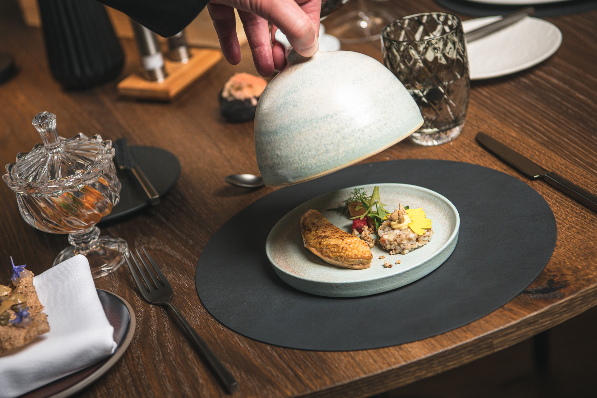 Dinner at Granbaita, Dolomites