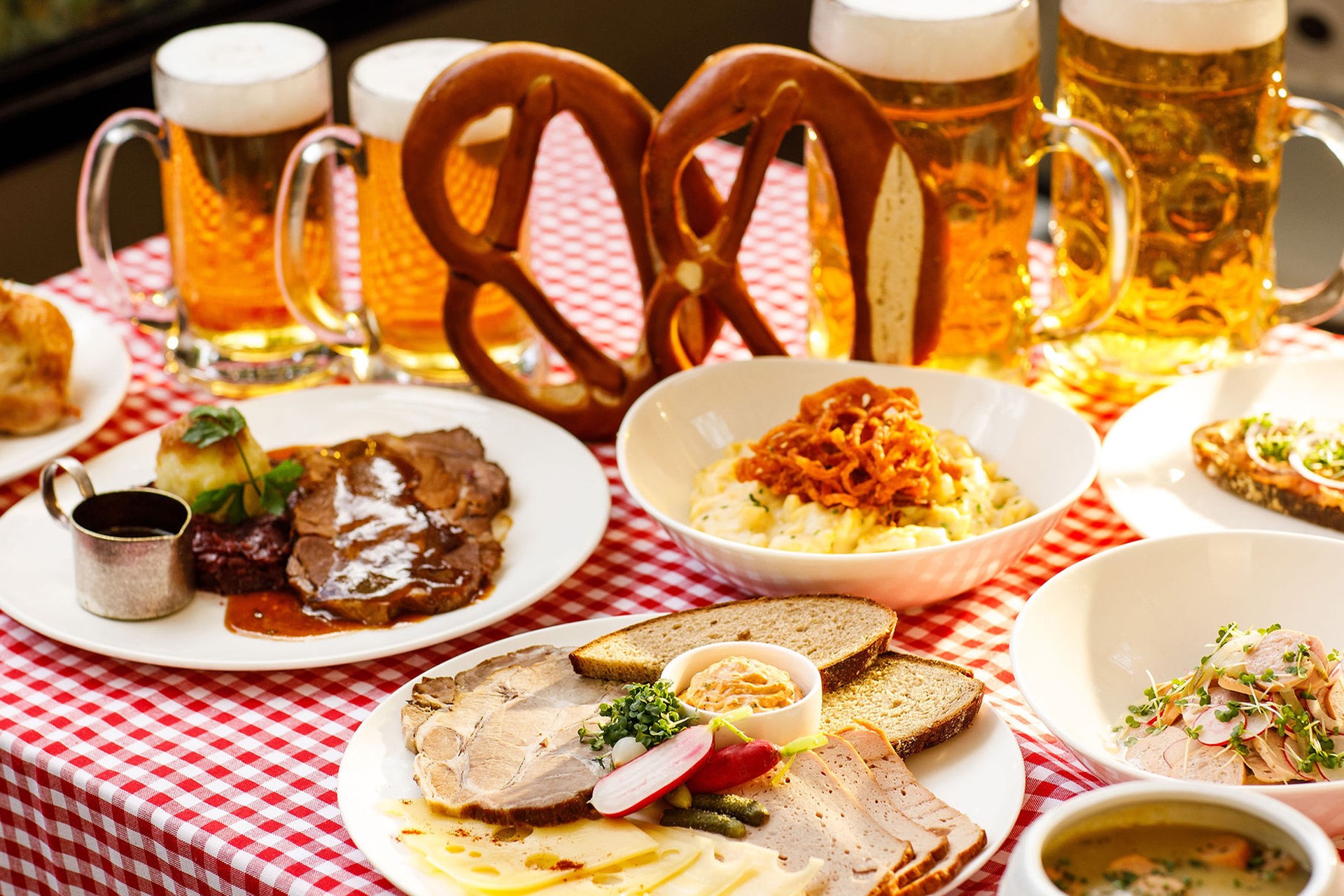 Oktoberfest food at German Gymnasium
